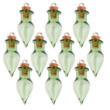 Maxbell 4x10 Glass Cork Tear Drop Jars Vial Wishing Bottles w/ Loop DIY Pendant Green