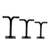 Maxbell 4x3Pcs Detachable Acrylic Earrings Jewelry Holder Display Stands Black
