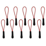 Maxbell 4x10Pcs Reflective Zipper Pull Cord Zip Puller Zip Fastener Zip Slider Red
