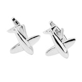 Maxbell 5xMens Shirt Cufflinks Business Suit Airplane Shape Cuff Links Wedding Silver