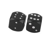 Maxbell 2x2Pcs Dice Valve Stem Caps Motorcycle Car Truck Bike Tire Wheel Cover Black