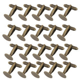 Maxbell 2x20Pcs Antique Bronze 12mm Flat Round Blank Settings Cuff Links Cufflinks