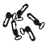 Maxbell 4x5pcs Rotatable Black Plastic Snap Clip Carabiners Hanging Hooks Keychain