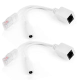 Maxbell 25x2 x Power Over Ethernet POE Adapter Extractor Splitter Cables White