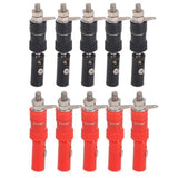 Maxbell 6x4mm Insulated Banana Plug Socket Jack Connectors New 10 Pairs Red&Black