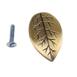 Maxbell 7xTree Leaf Shaped Wardrobe Door Knob Retro Cabinet Door Pull Handle Bronze