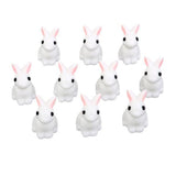 Maxbell 4xMiniature Resin Dollhouse Bonsai Garden Ornament Landscape Rabbits 10pcs