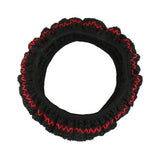 Maxbell 4xBreathable Car Steering Wheel Cover Black+Red 38cm Anti-slip Universal