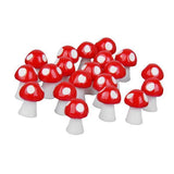 Maxbell 25x20x Miniature Mushroom Fairy Garden Terrarium Decor Bonsai Craft Red