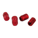 Maxbell 25x4x Aluminum Tire Wheel Rims Stem Air Valve Caps Tyre Cover Car Truck Red