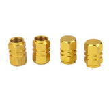 Maxbell 25x4x Aluminum Tire Wheel Rims Stem Air Valve Caps Tyre Cover Car Truck Golden