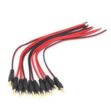 Maxbell 7x10pcs 12V DC Power Pigtail Male 5.5*2.1mm Cable Plug Wire For CCTV Security