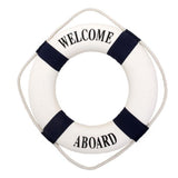 Maxbell 6xWelcome Blue Nautical Wall Decor Ship Boat Ring Life Buoy Preserver 20cm