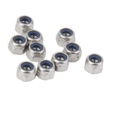 Maxbell 2x10Pcs Stainless Steel A2 Nylon Collar Insert Self-lock Nuts Bolts Screws M3