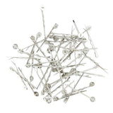Maxbell 14x50pcs DIY Pins Hair Clips w/ 8mm Pad Silver Tone