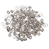 Maxbell 32x50 Sets 7/16 Inch Open Ring No Sew Snaps Fasteners Silver