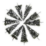 Maxbell 8xLots 10 1/150 Scenery Cedar Trees Miniatures Set for Parking Scenery Accs