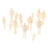 Maxbell 8x20pcs Unpainted Miniature Model Train People Figures 1:30