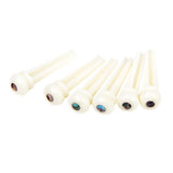 Maxbell 20x6pcs Cattle Bone Endpin with Bridge End Pin for Acoustic Guitar