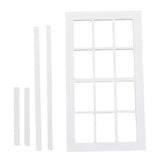 Maxbell 20x1:12 Scale Dolls House Miniature Wooden 12 pane Window Frame White