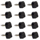 Maxbell 7xFootful 6 Pair of Black PU Heel Plate for High-Heeled Shoes 10.5x12.5mm 606 Style