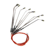 Maxbell 8x10pcs Model Street Lamp Lights Single Head for Model Train Layout Scenery