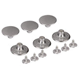 Maxbell 20xJeans Glossy Buttons Hammer on 20mm Pack of 6 Sets Silver