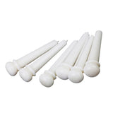 Maxbell 4xCattle Bone Endpin Bridge End Pin for Acoustic Guitar 6pcs White