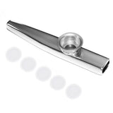 Maxbell 6xAluminium Alloy Kazoo with Diaphragm Silver
