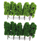Maxbell 4xPagoda Trees Model Train Railroad Scenery 1:150 20pcs Dark and Light Green