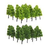 Maxbell 8xPagoda Trees Model Train Railroad Scenery 1:200 20pcs Dark and Light Green