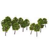 Maxbell 3xPlastic Model Trees Train Railroad Scenery 1:250 40pcs Deep Green