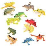 Maxbell 4xPlastic Small Frog Figures Simulation Decoration Kids Toy Colorful 12PCS