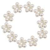 Maxbell 4xPhenovo Crystal Rhinestone Pearl Flower Buttons DIY Wedding Bouquet 10pcs
