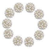 Maxbell 6xCrystal Diamante Pearl Flower Buttons FLATBACK Embellishment D