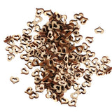 Maxbell 6x3mm Wooden Blank Hollow Heart Embellishments DIY Crafts 10mm 100pcs