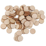 Maxbell 8xUnfinished wood circles Round Shape Pieces For Scrapbooking 100pcs 20mm