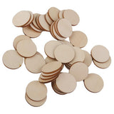 Maxbell 8xUnfinished wood circles Round Shape Pieces For Scrapbooking 30pcs 40mm