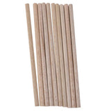 Maxbell 12x10pcs Natural Wood Sticks DIY Hobby Craft 8x8mm