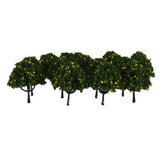 Maxbell 2x20pcs Model Train Yellow Fruit Trees Garden Street Layout Scale 1/100 6CM