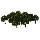 Maxbell 2x20pcs Model Train Yellow Fruit Trees Garden Street Layout Scale 1/300 4CM