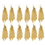 Maxbell 3x12pcs Tassel Charms Pendants Jewelry Making Findings Crafts DIY NEW Golden