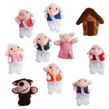 Maxbell 7xThe Wolf and Seven Little Lambs Finger Puppets Nursery Rhyme/Fairy Tale