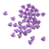 Maxbell 6x500x 8mm Heart Rhinestone Flatback Embellishment Wedding Decor Purple