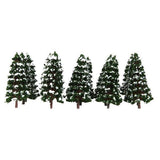 Maxbell 3x20pcs Dark Green Model Trees Snow Landscape Scenery Trees 3.15'' 1:150