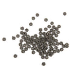 Maxbell 6x100x Snowflake Flower Spacer Beads Charms Jewelry DIY Crafts 4mm Metalic