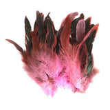 Maxbell 4x50pcs Beautiful Rooster Feathers Fringe Decoration Home Craft DIY Pink