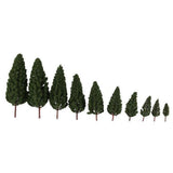 Maxbell 4x20pcs Tower Shaped Trees Model Train Scenery Landscape 1:50-400 Green 105