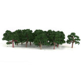 Maxbell 4x25 Pcs Scenery Landscape Train Model Trees Scale 1/300 Dark Green