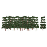 Maxbell 3x20 Pcs Scenery Landscape Train Model Pine Trees Scale 1/150 Dark Green
